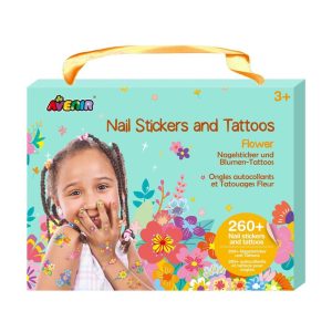 Nail Stickers and Tattoos Box Set - Flowers